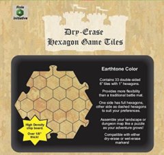 Dry Erase Dungeon Tiles: Earthtone Hexagon